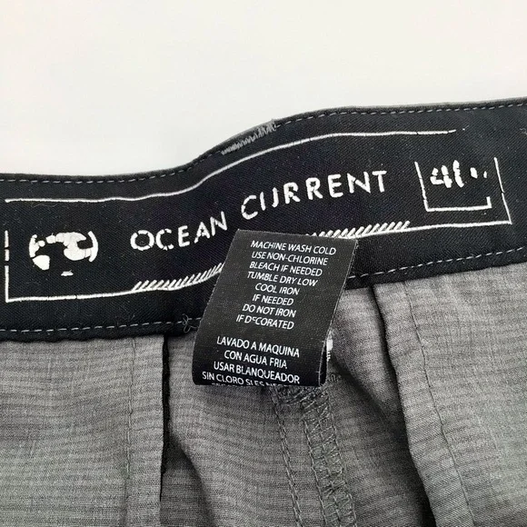 Ocean Current Men's Hybrid Gray Flat Front Shorts Size 40 - Picture 3 of 7